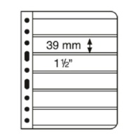 Vario Stockpages (Black) 6 Pockets Per Side Package of 5 Double-Sided Pages